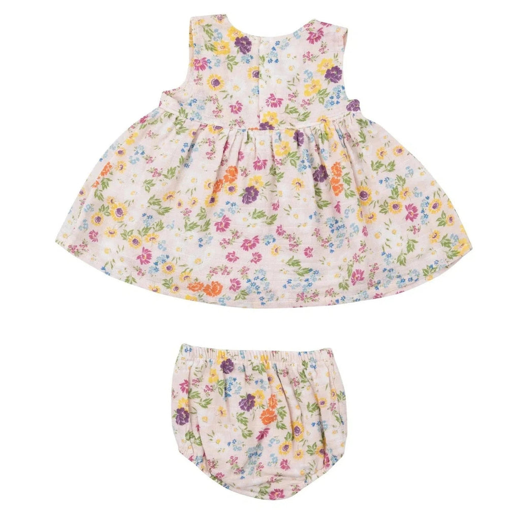 Angel Dear - Kimono Dress + Bloomer - Cheery Floral Mix-Dresses-0-3M-Posh Baby
