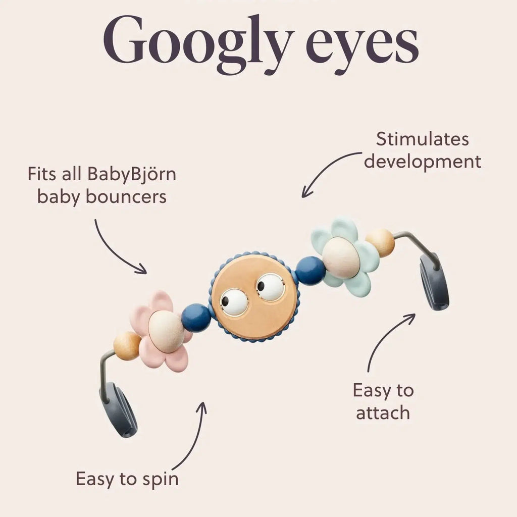 Baby Bjorn - Balance Toy Bar - Pastel Googly Eyes-Bouncers + Loungers-Posh Baby