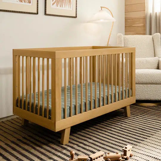 Babyletto - Hudson 3-in-1 Convertible Crib - Honey-Cribs-Store Pickup in 2-5 Weeks / POST RESTOCK DATE - Early May-Posh Baby