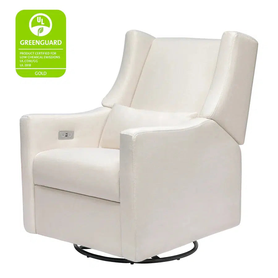 Babyletto - Kiwi Electronic Glider + Recliner - Cream Eco-Weave Performance Fabric-Chairs-Store Pickup - IN STOCK NOW-Posh Baby