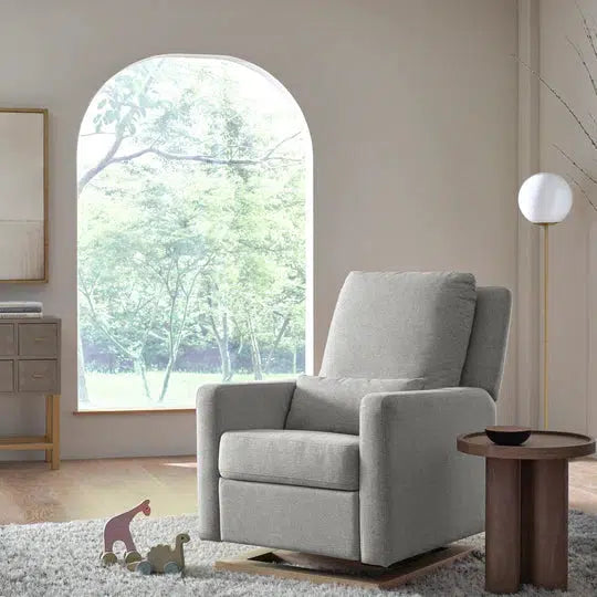 Babyletto - Sigi Non-Motorized Glider + Recliner - Grey Eco-Weave Performance Fabric (Store Pick-Up ONLY)-Chairs-Posh Baby