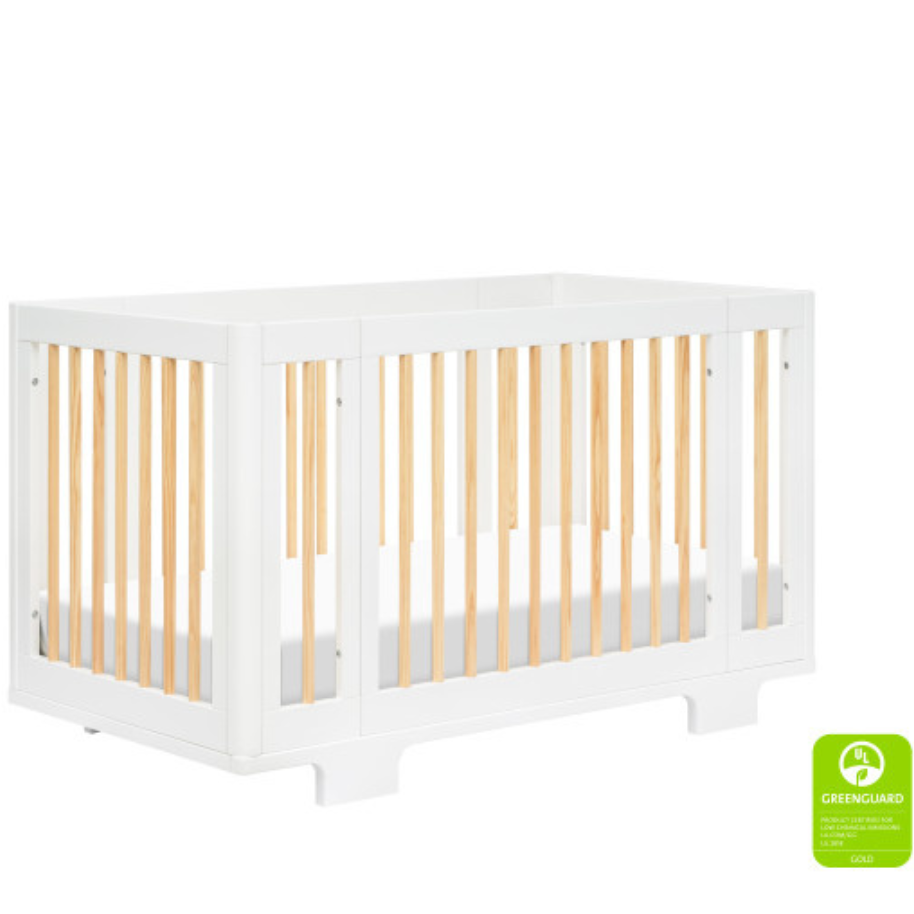 Babyletto - Yuzu Convertible Crib - White + Natural-Cribs-Store Pickup in 2-5 Weeks-Posh Baby