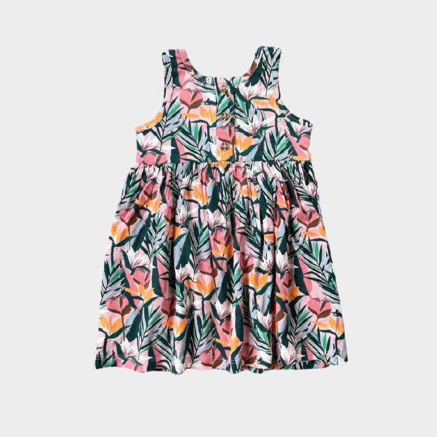 Babysprouts - Henley Tank Dress - Tropics-Dresses-12-18M-Posh Baby