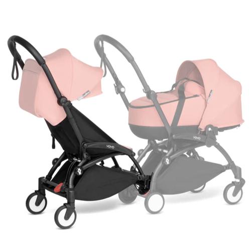 Babyzen - YOYO Connect - Black Frame With 6+ Seat-Single-to-Double Strollers-Taupe-Posh Baby