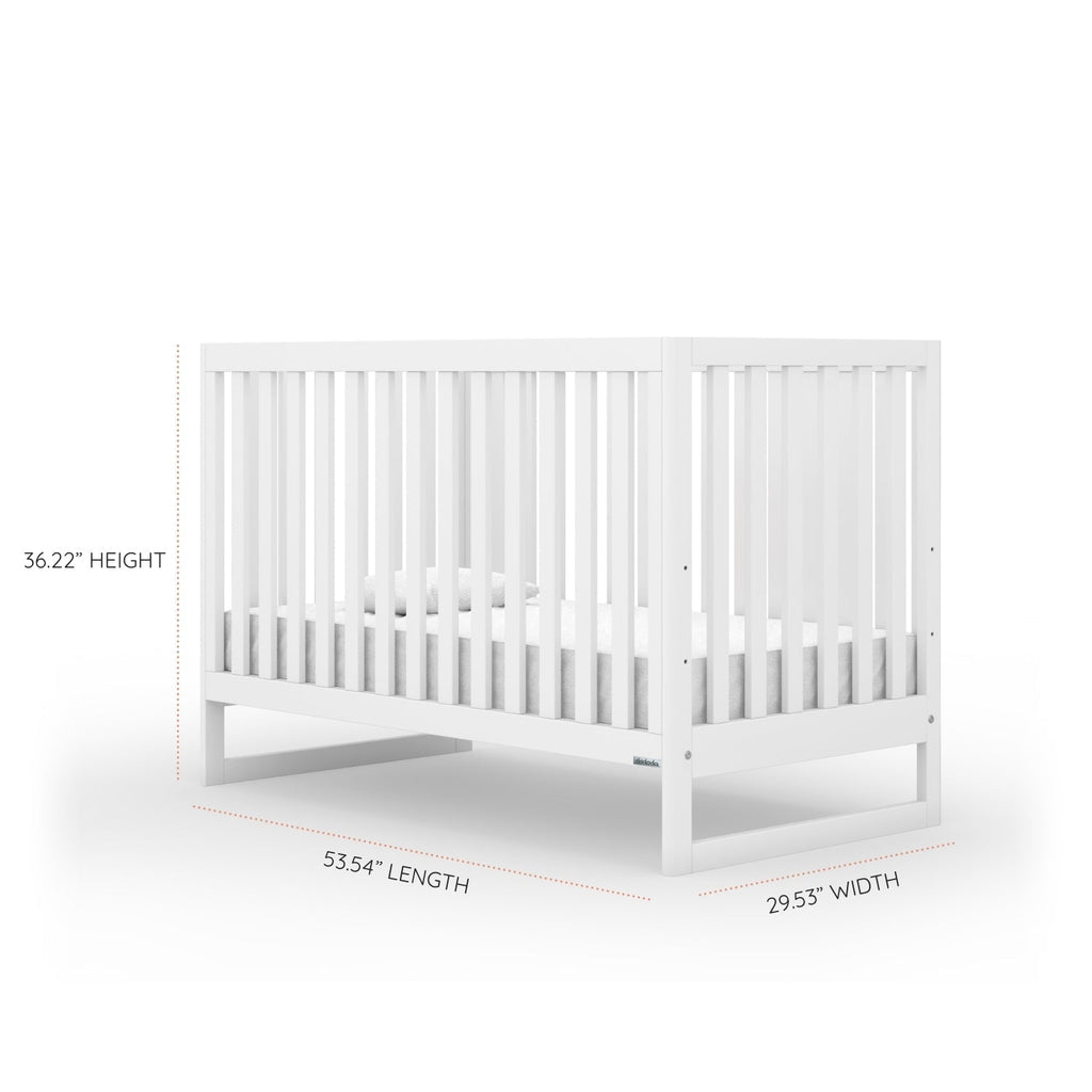 Dadada - Austin 3-in-1 Convertible Crib - White-Cribs-Store Pickup / POST RESTOCK DATE - Early June-Posh Baby