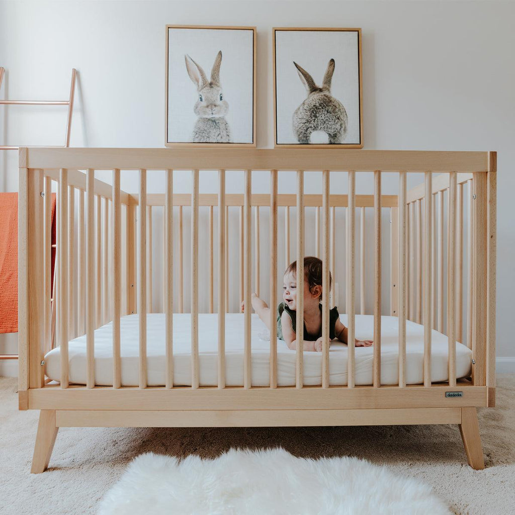 Dadada - Soho 3-in-1 Convertible Crib - Natural-Cribs-Store Pickup - IN STOCK NOW-Posh Baby