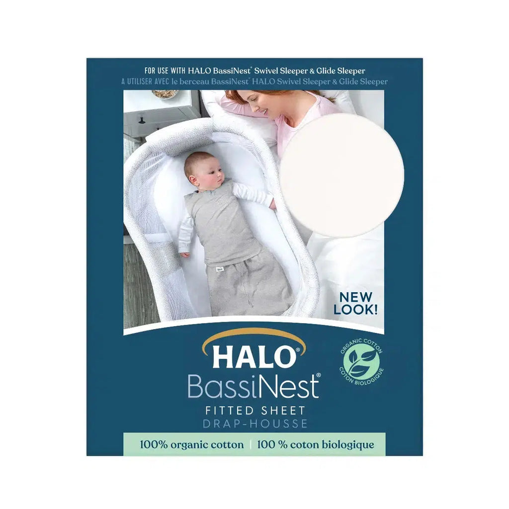 Halo - Bassinest Fitted Sheet - 100% Organic Cotton-Bassinet Sheets-Posh Baby