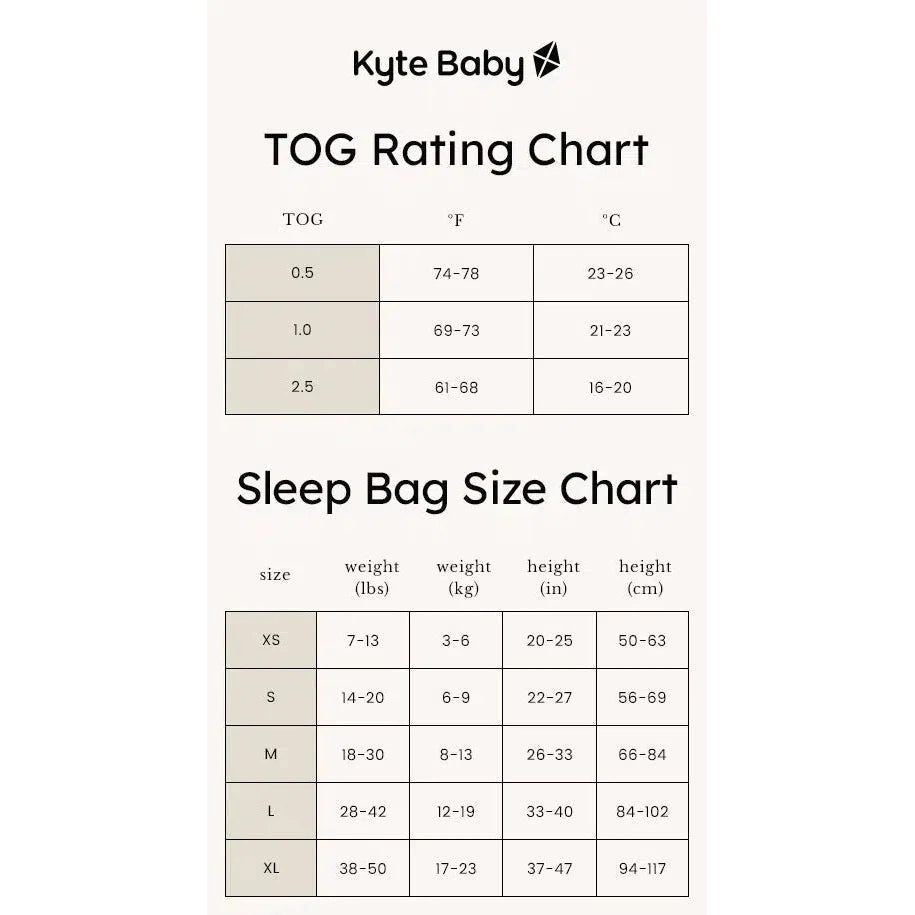 Kyte Baby - Sleep Sack - 0.5 TOG - Cloud-Sleep Sacks + Bags-S-Posh Baby