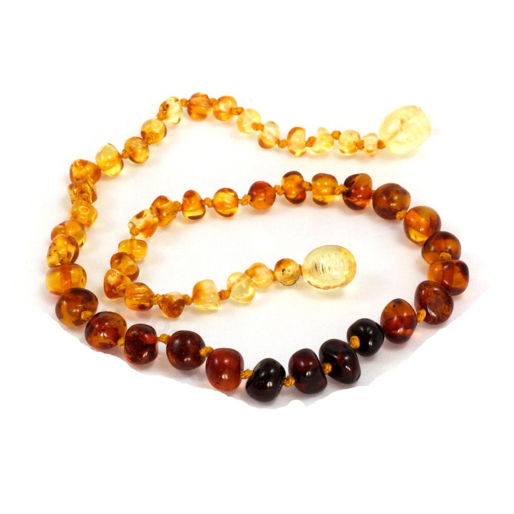 Momma Goose - Genuine Baltic Amber Teething Necklace-Teething Necklaces-Small-Rainbow-Posh Baby