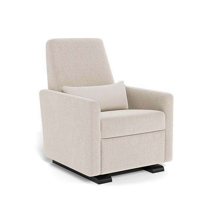 Monte Design - Grano Glider Recliner - Espresso Base-Chairs-No Motorized Recline-Pebble Grey-Posh Baby