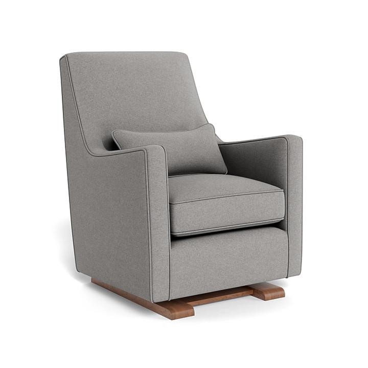 Monte Design - Luca Glider - Walnut Base-Chairs-Light Grey Wool-Posh Baby