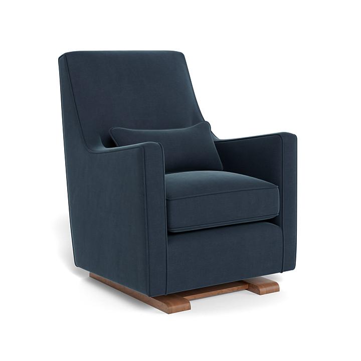 Monte Design - Luca Glider - Walnut Base-Chairs-Midnight Blue-Posh Baby