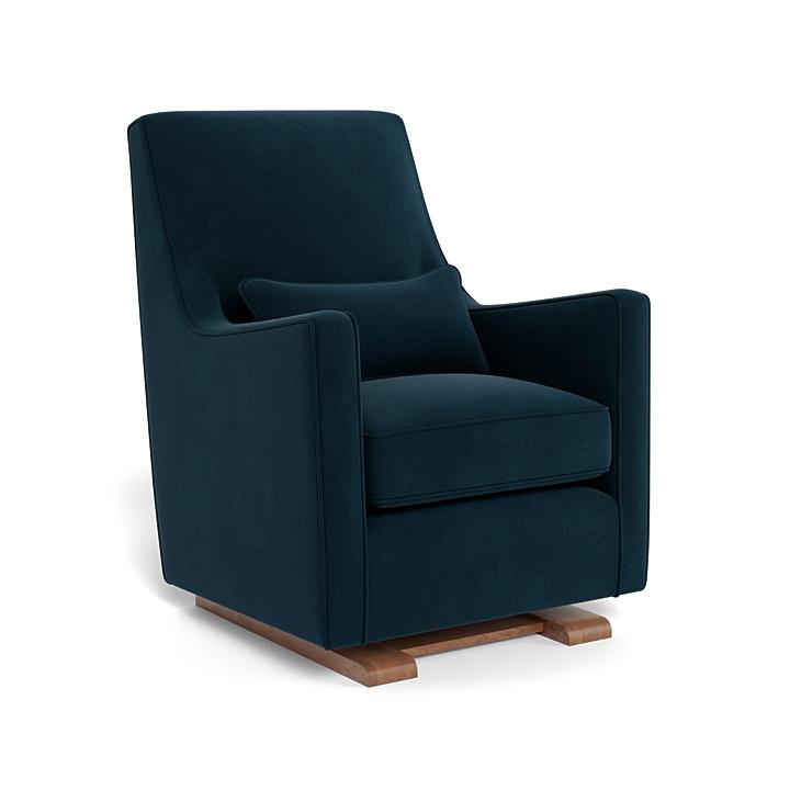 Monte Design - Luca Glider - Walnut Base-Chairs-Navy Velvet-Posh Baby