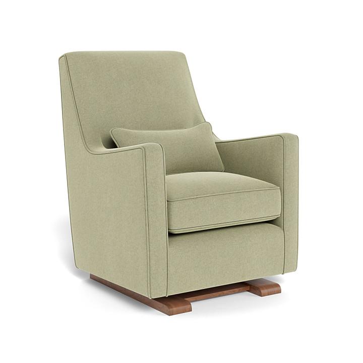 Monte Design - Luca Glider - Walnut Base-Chairs-Sage Green-Posh Baby
