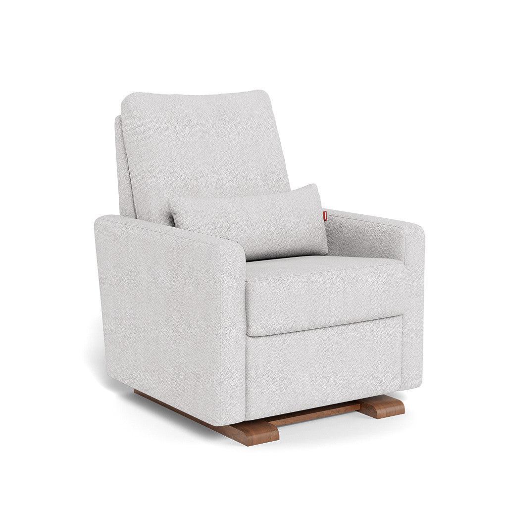 Monte Design - Matera Glider Recliner - Walnut Base-Chairs-Dove Grey Boucle-Posh Baby