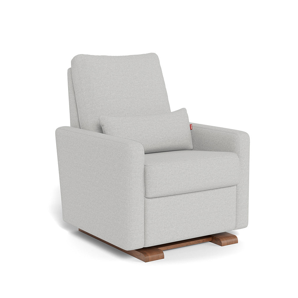 Monte Design - Matera Glider Recliner - Walnut Base-Chairs-Fog Grey-Posh Baby
