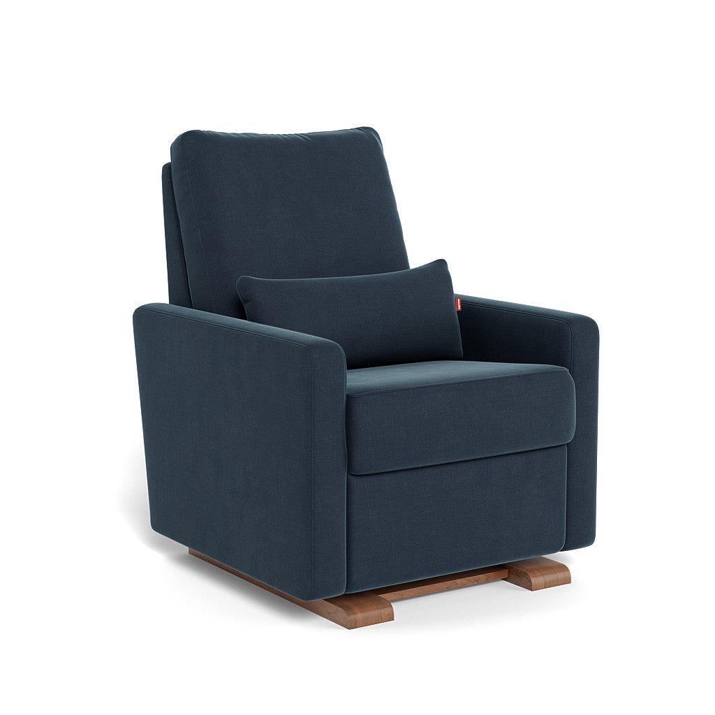 Monte Design - Matera Glider Recliner - Walnut Base-Chairs-Midnight Blue-Posh Baby