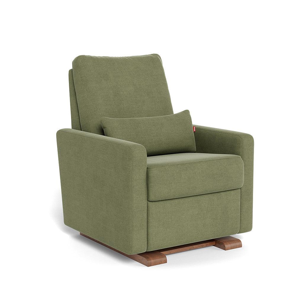Monte Design - Matera Glider Recliner - Walnut Base-Chairs-Olive Green-Posh Baby