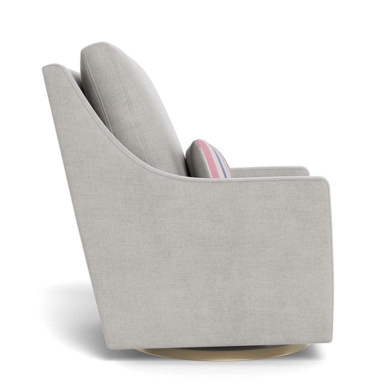 Monte Design - Vera Glider - Espresso Base-Chairs-Pebble Grey-Posh Baby