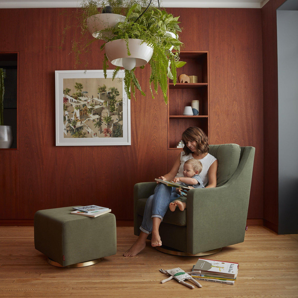 Monte Design - Vera Glider - Espresso Base-Chairs-Pebble Grey-Posh Baby