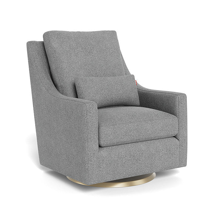 Monte Design - Vera Glider - Gold Swivel Base-Chairs-Pepper Grey-Posh Baby