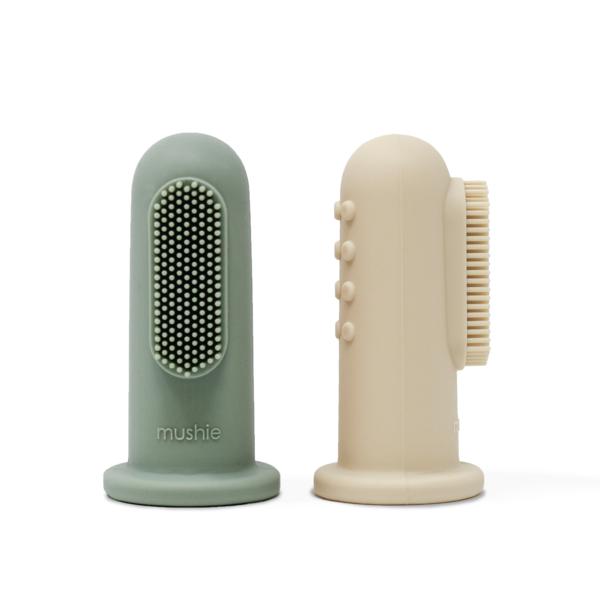 Mushie - Silicone Finger Toothbrush-Grooming + Hygiene-Posh Baby