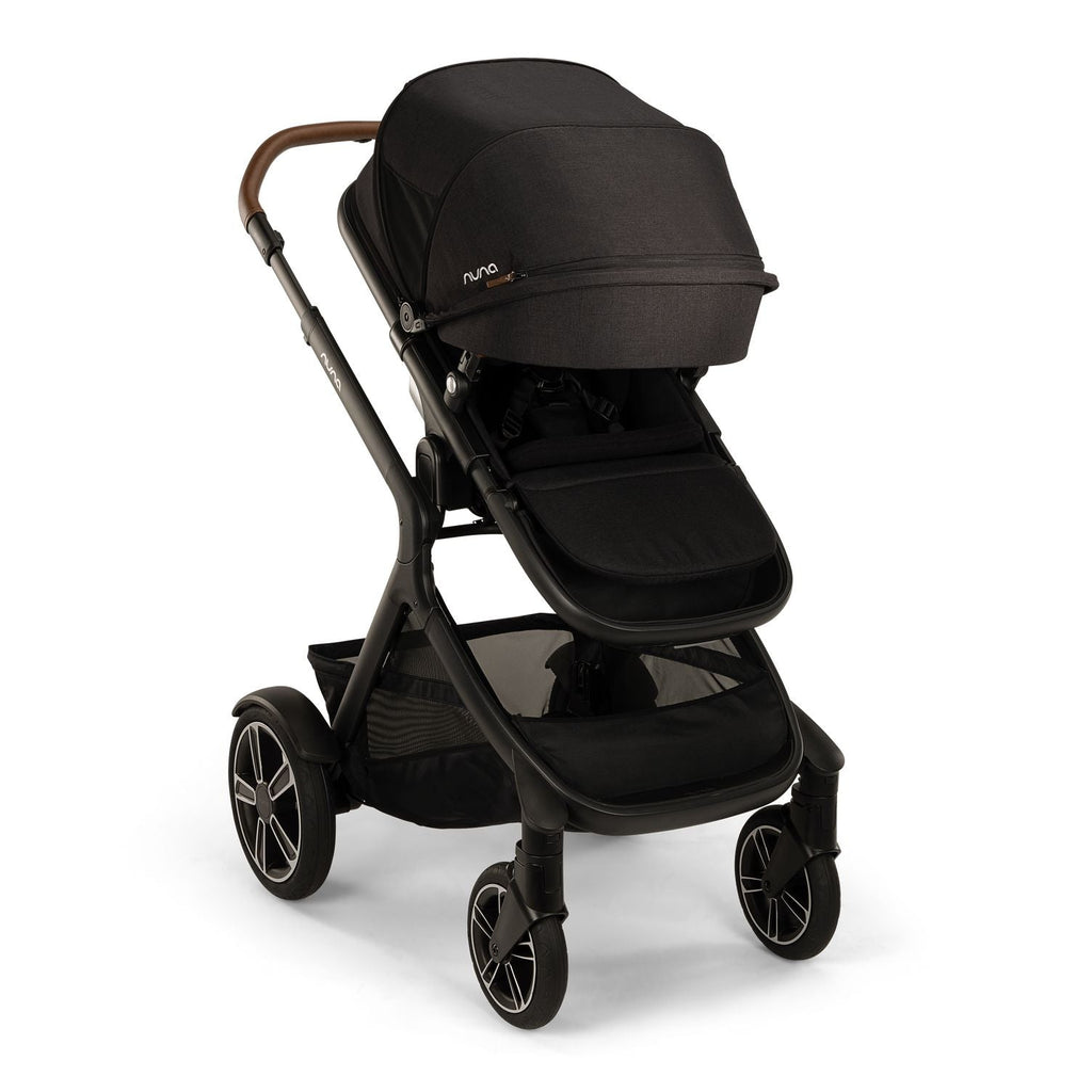 Nuna - Demi Next Stroller + Rider Board - Caviar-Single-to-Double Strollers-Posh Baby