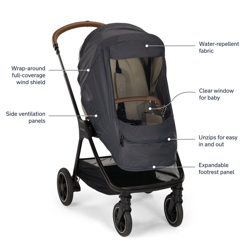 Nuna - Stroller Wind Cover - Universal-Stroller Accessories-Posh Baby