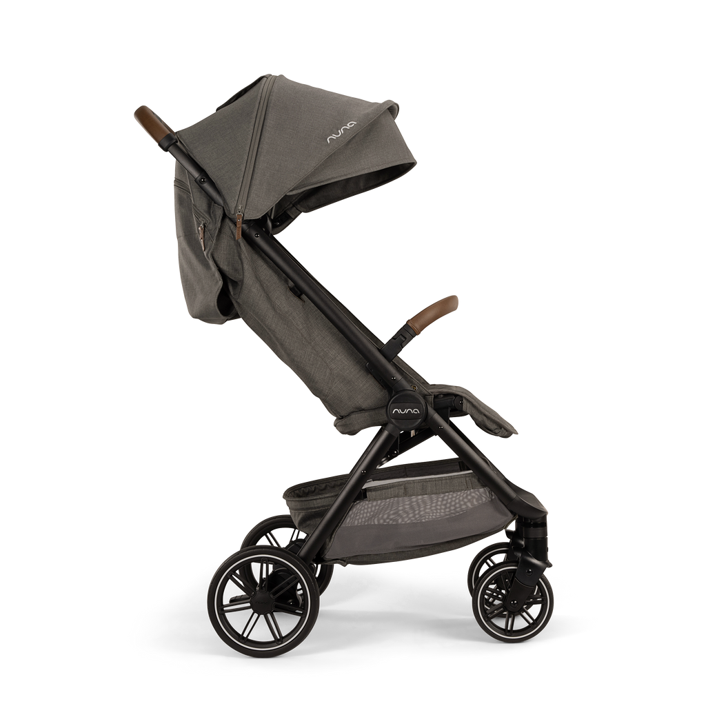 Nuna - TRVL LX Stroller - Granite (NEW)-Lightweight + Travel Strollers-Posh Baby