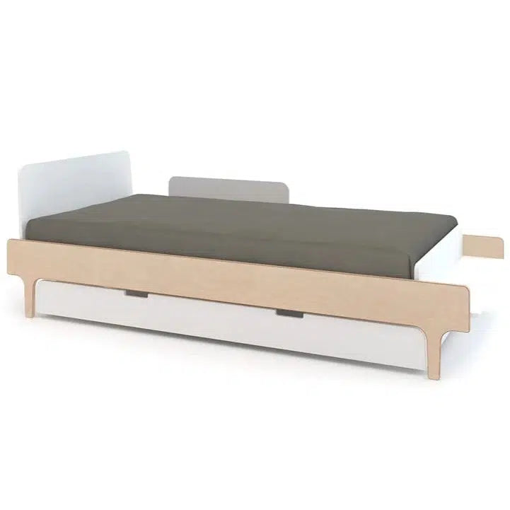 Oeuf - River Twin Bed Trundle Drawer + Bed - White-Big Kid Beds-No Mattress Included-Posh Baby