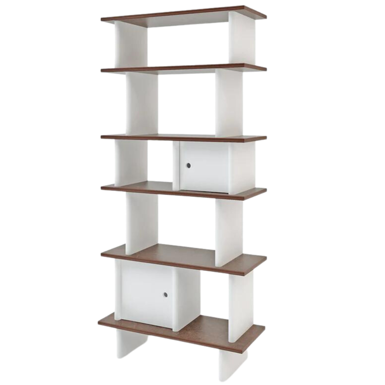 Oeuf - Vertical Mini Library - Walnut-Storage + Shelving-Posh Baby