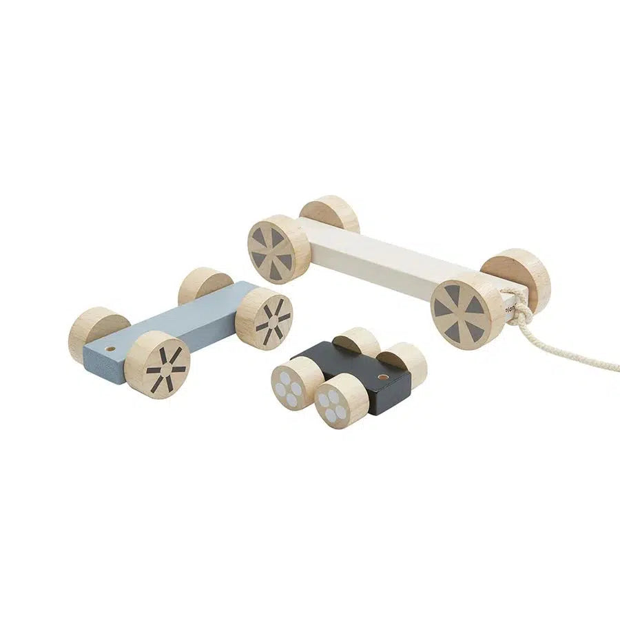 PlanToys - Wooden Stacking Wheels-Interactive-Posh Baby