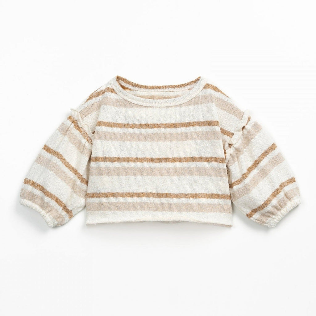 Play Up - Organic Jersey Boatneck Sweater - Multi Stripe-Long Sleeves-0-3M-Posh Baby