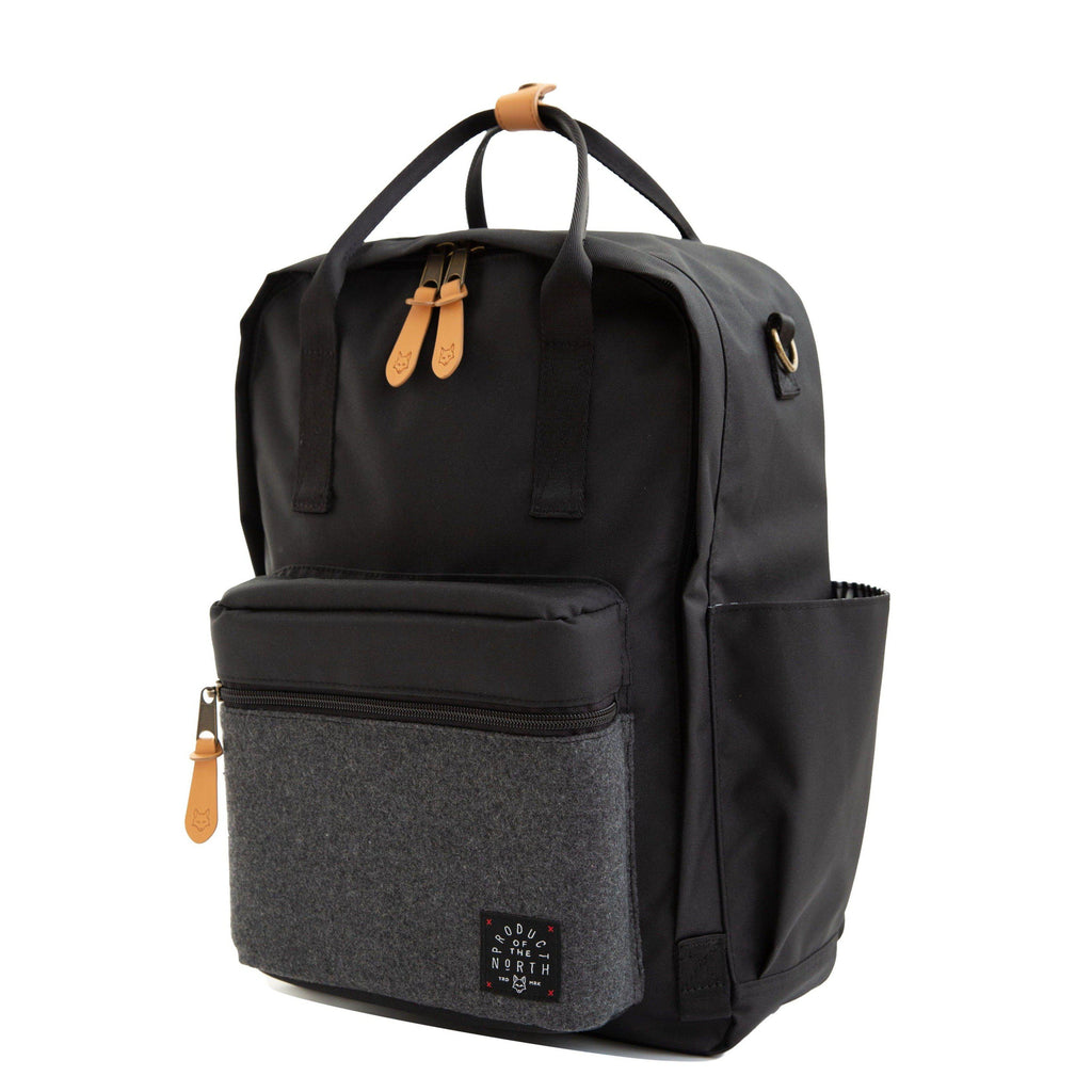 Product of The North - Elkin Sustainable Diaper Bag - Black-Diaper Bags-Posh Baby