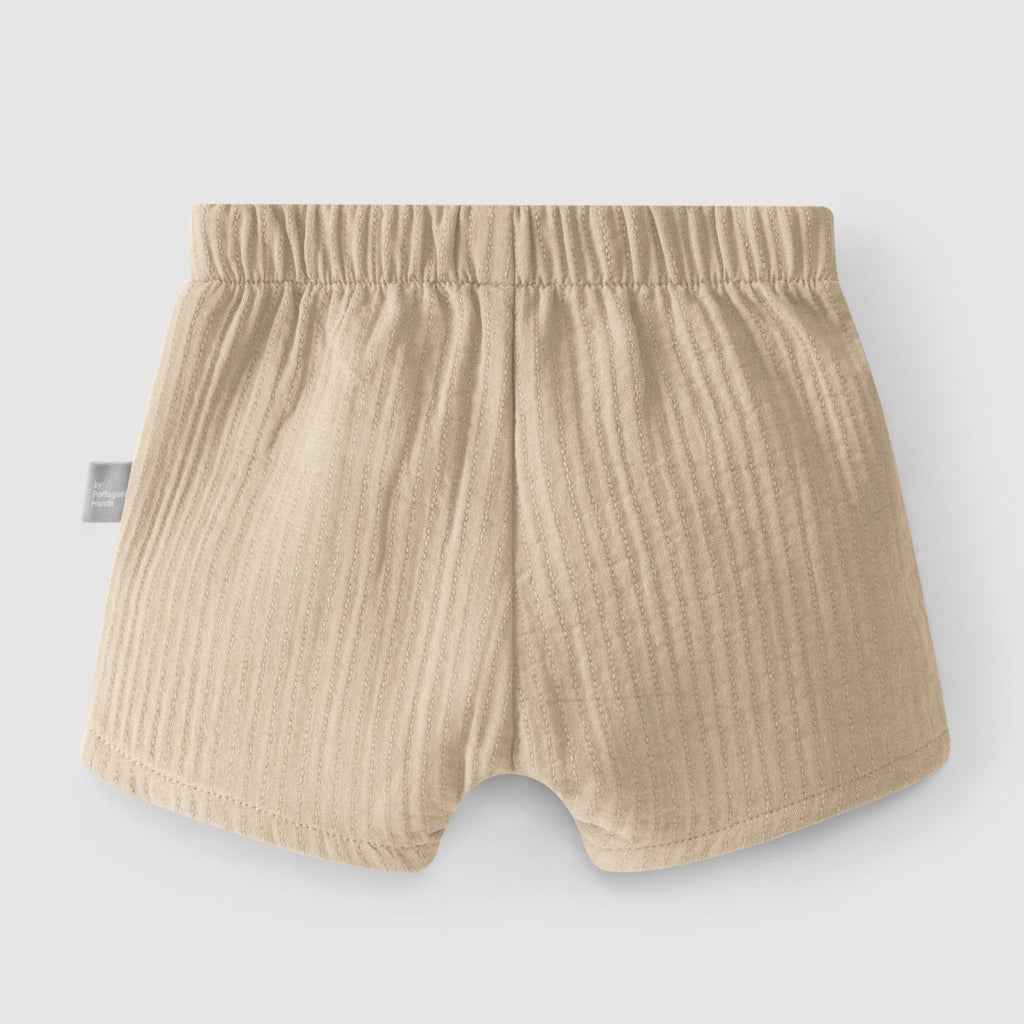 Snug (Portugal) - Gauze Shorts - Taupe-Bottoms-0-3M-Posh Baby
