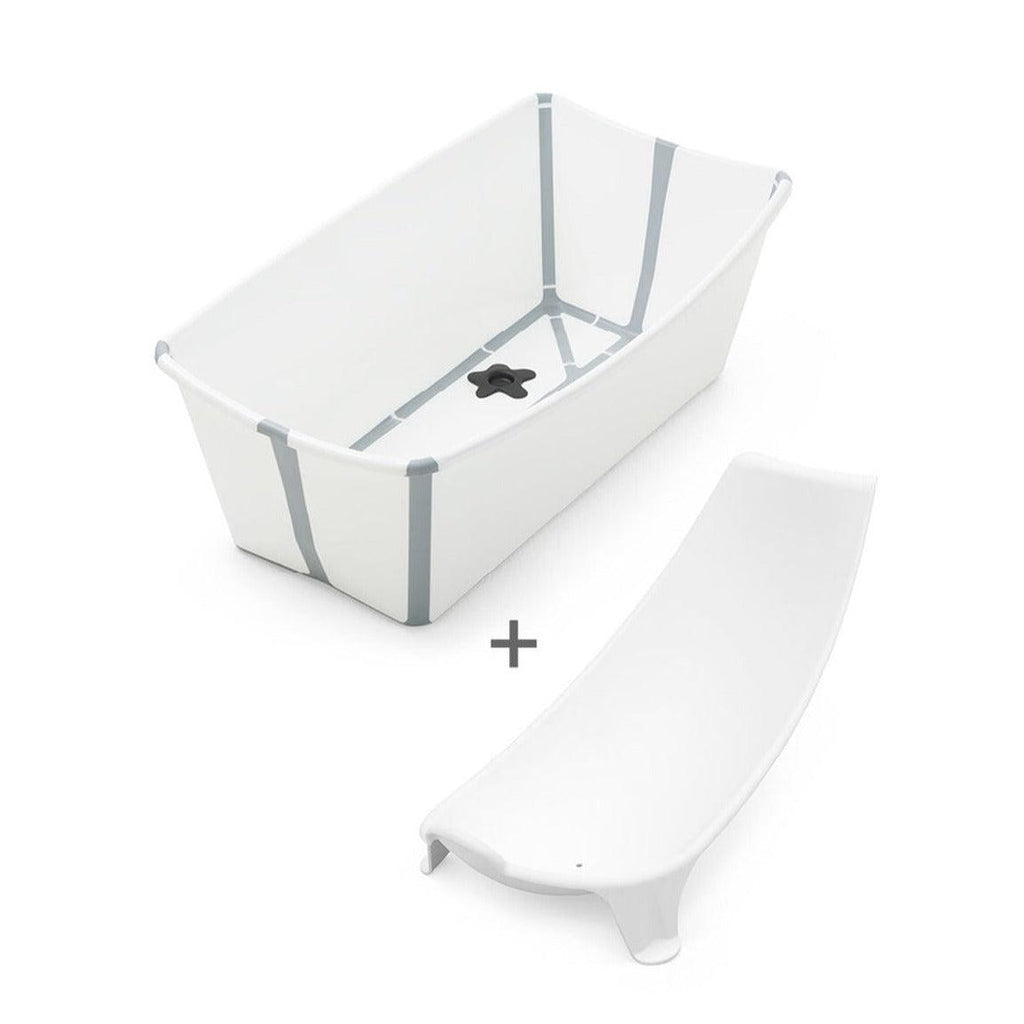 Stokke - Flexi Bath Bundle Tub with Newborn Support - White-Bath Tubs-Posh Baby