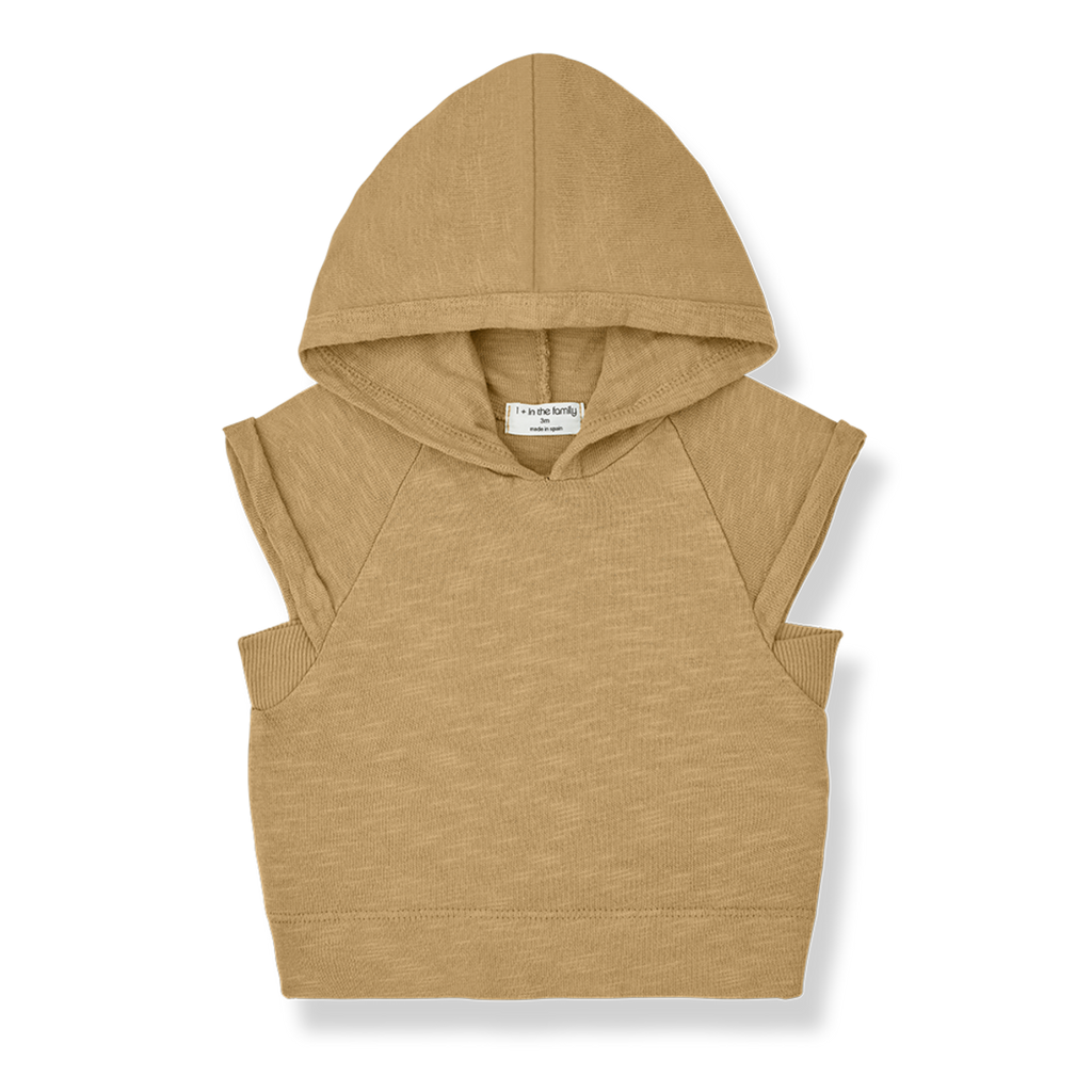 1+ In The Family - Hooded Tee - Mustard-Short Sleeves-0-3M-Posh Baby