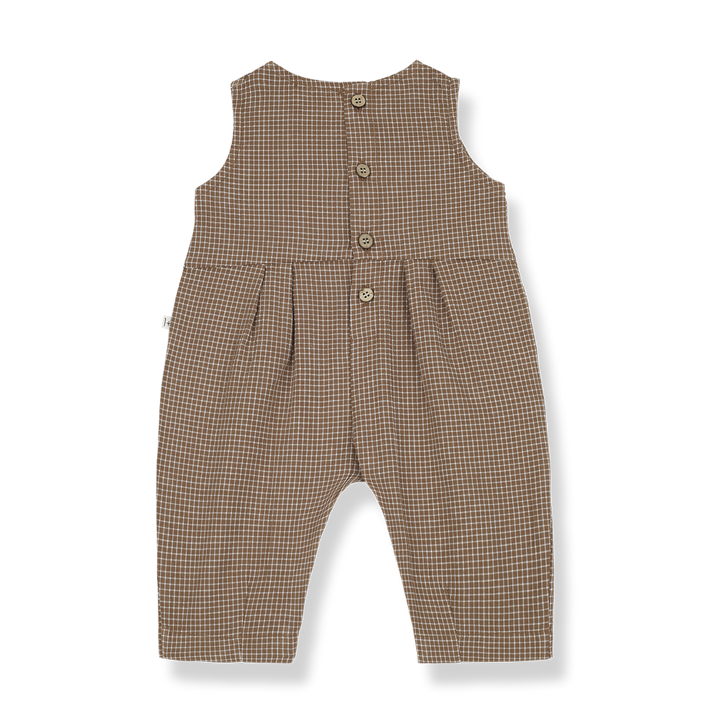 1+ In The Family - Sleeveless Romper - Sienna Grid-Footies + Rompers (Fashion)-0-3M-Posh Baby