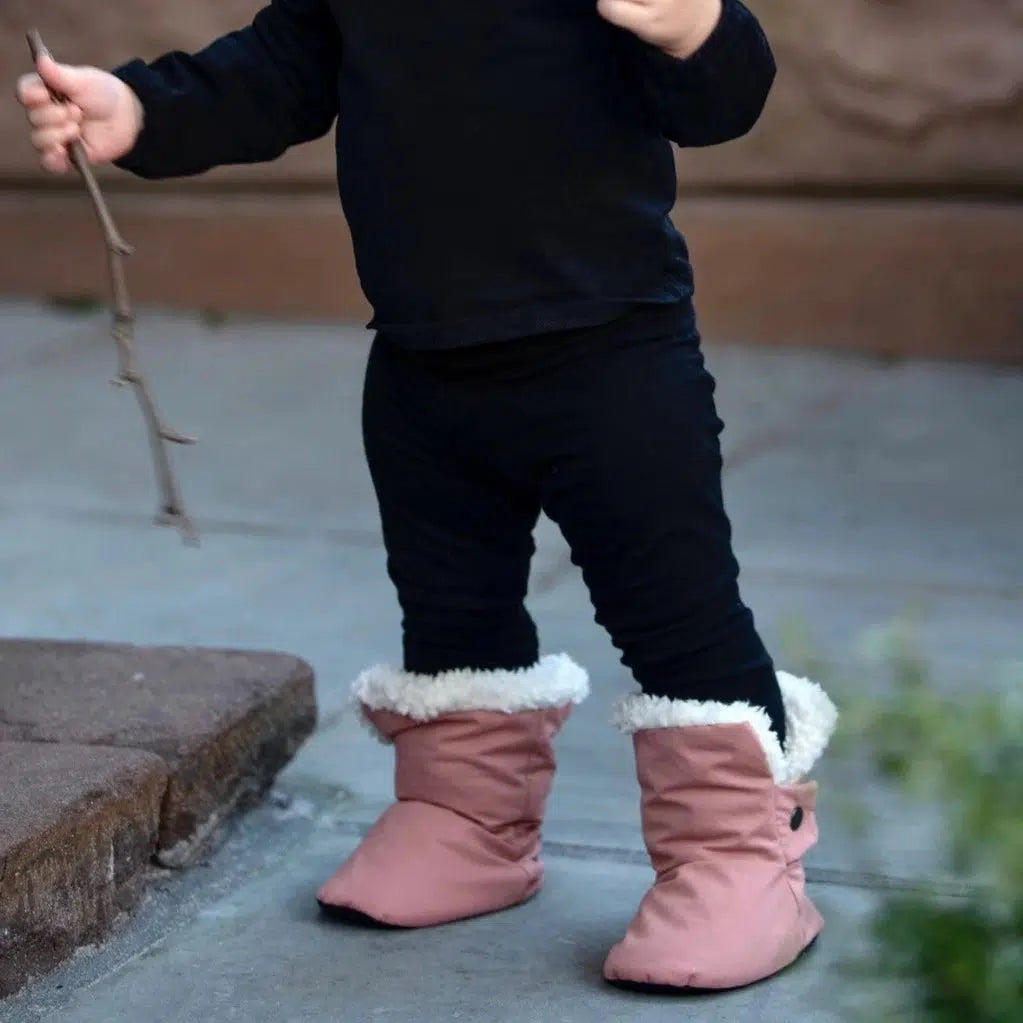 7 AM Enfant - Baby Booties - Rose-Shoes + Booties-6-12M-Posh Baby