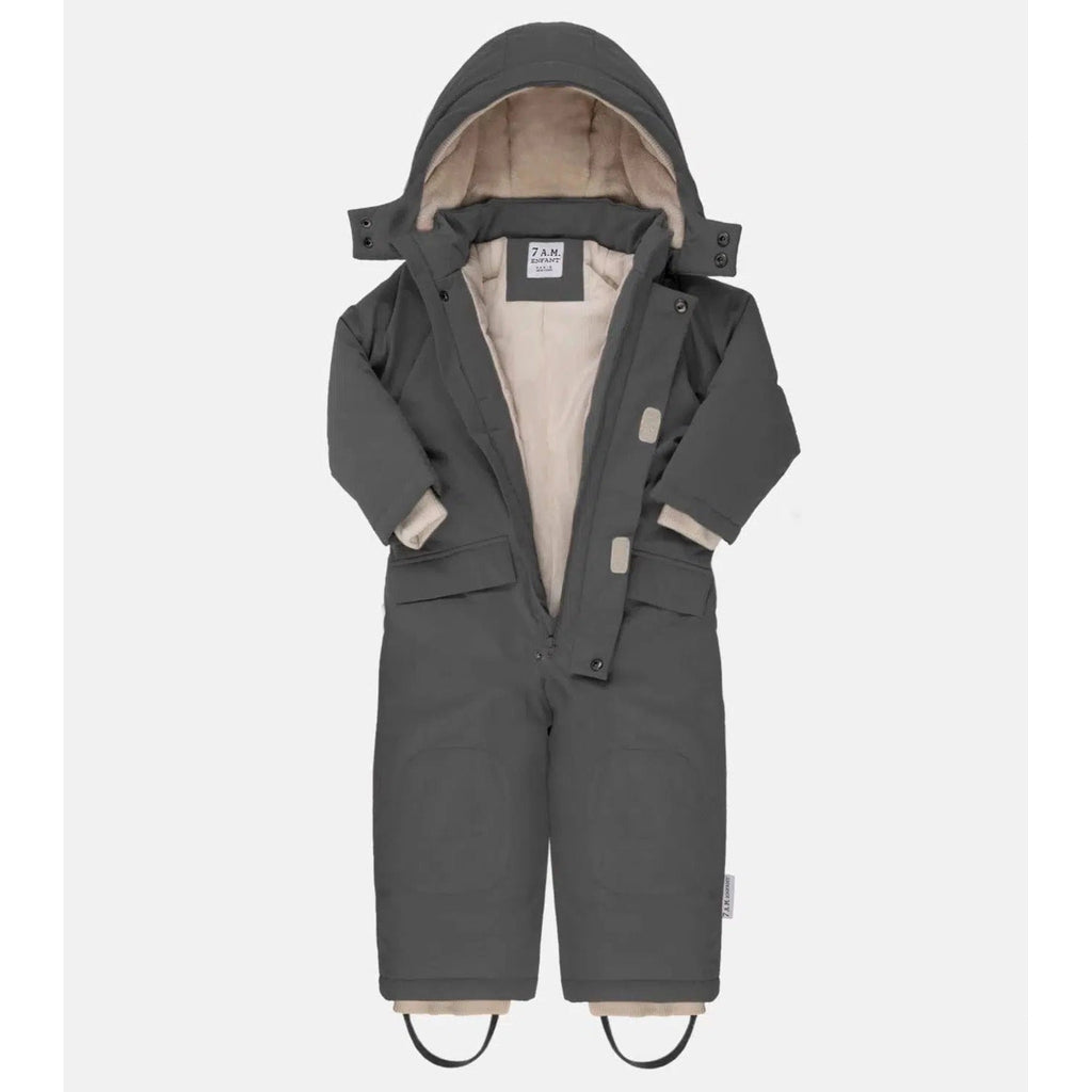 7 AM Enfant - Toddler Snowsuit - (Select Color)-Coats + Outerwear-Smoke-3-4Y-Posh Baby