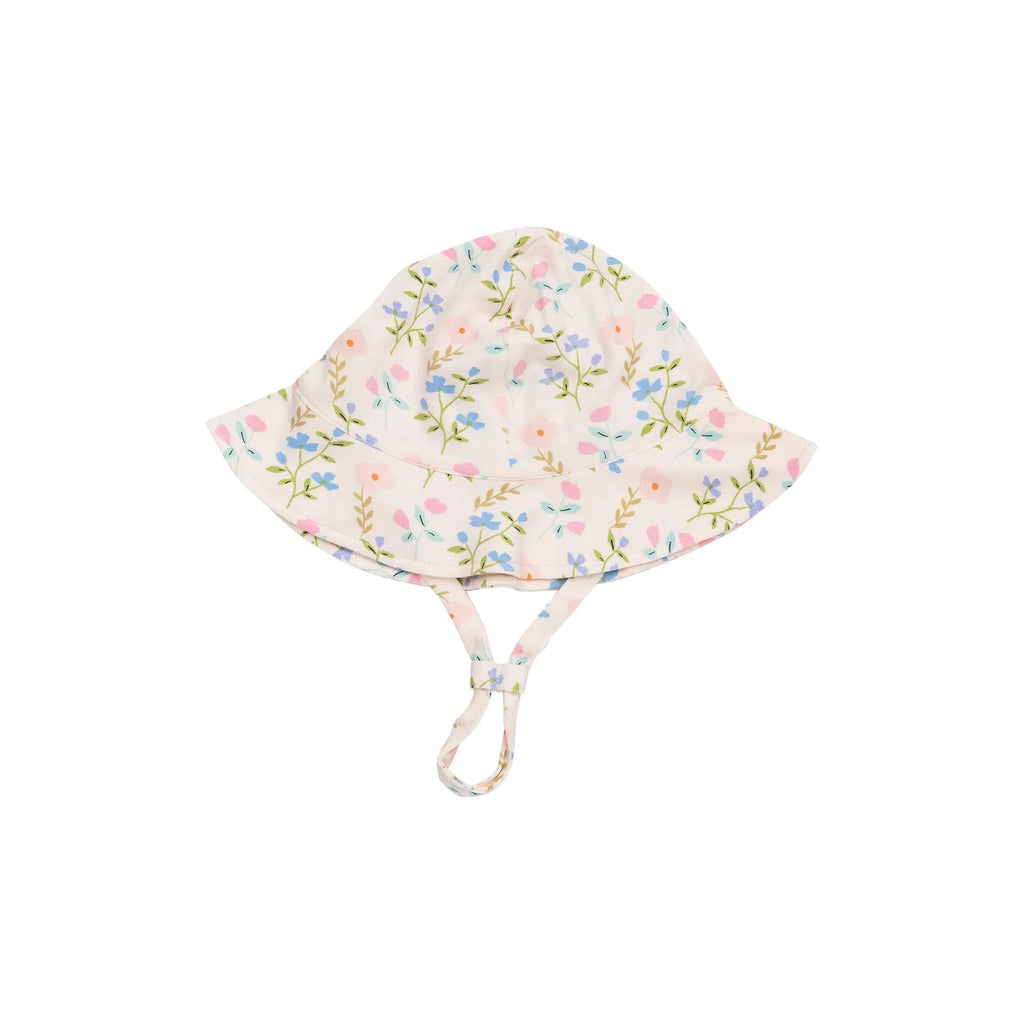 Angel Dear - Bamboo Sunhat - Simple Pretty Floral-Hats-0-6M-Posh Baby
