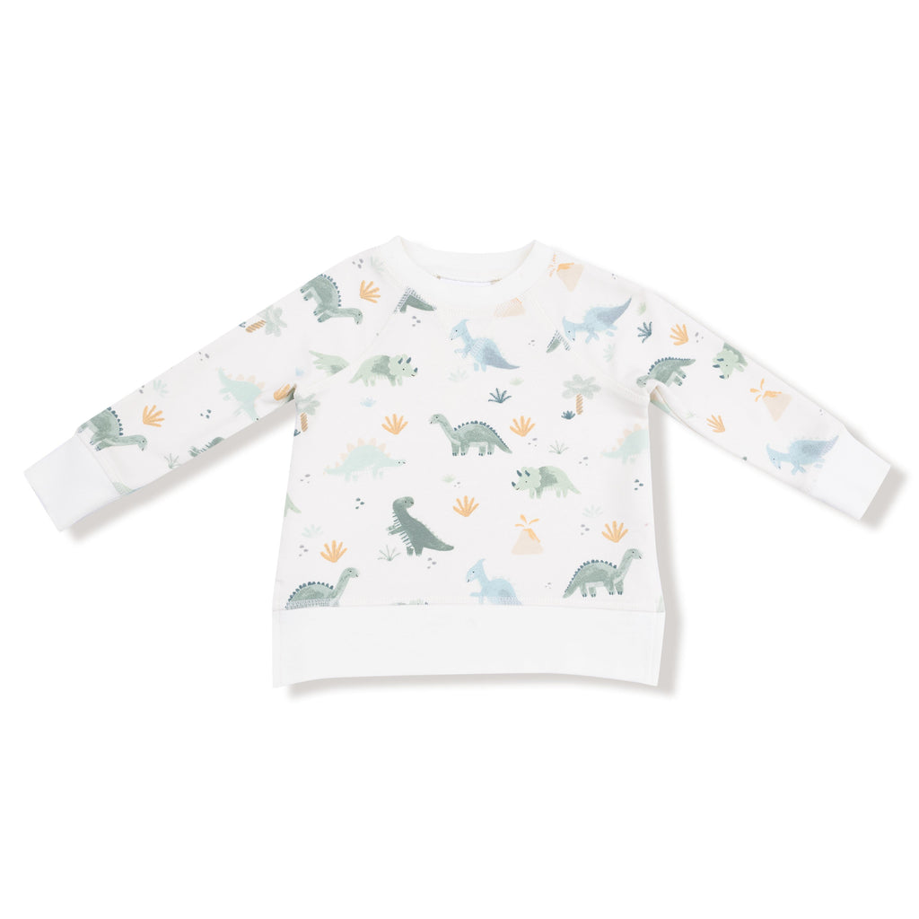 Angel Dear - French Terry Raglan Sweatshirt + Jogger Set - Soft Dinos-Sets-6-12M-Posh Baby