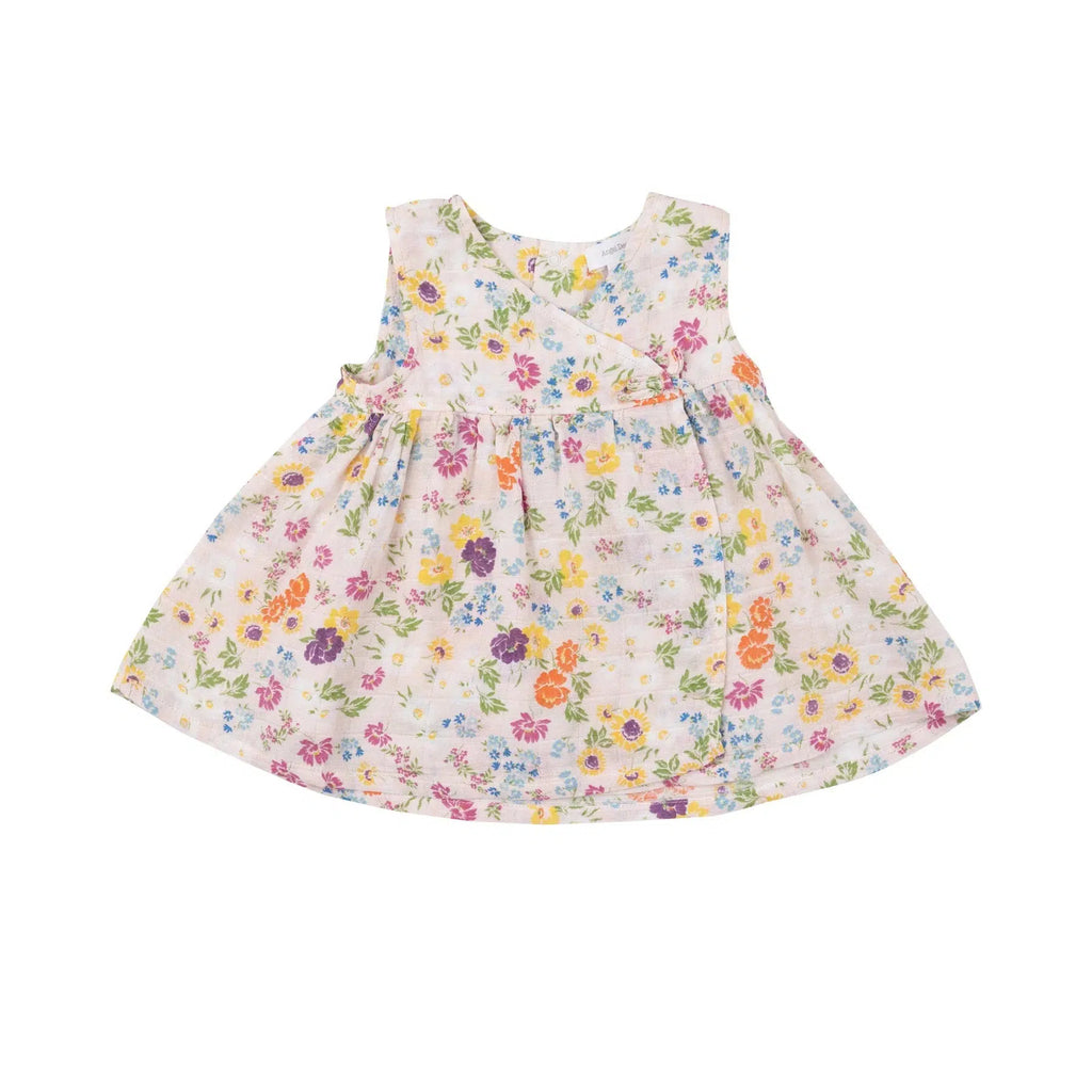 Angel Dear - Kimono Dress + Bloomer - Cheery Floral Mix-Dresses-0-3M-Posh Baby
