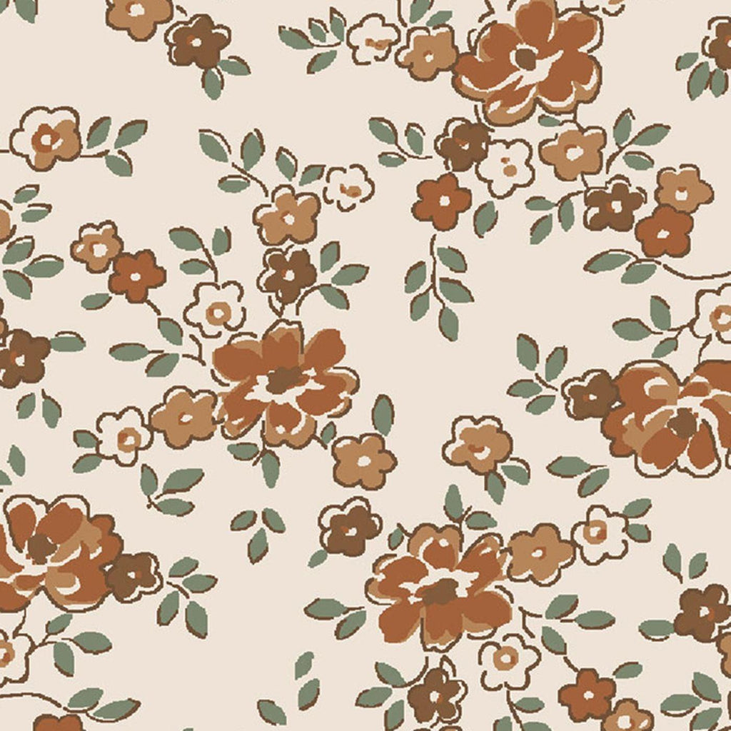 Angel Dear - Long Sleeve Ruffle Smocked Neck Dress + Diaper Cover - Prairie Calico-Dresses-3-6M-Posh Baby