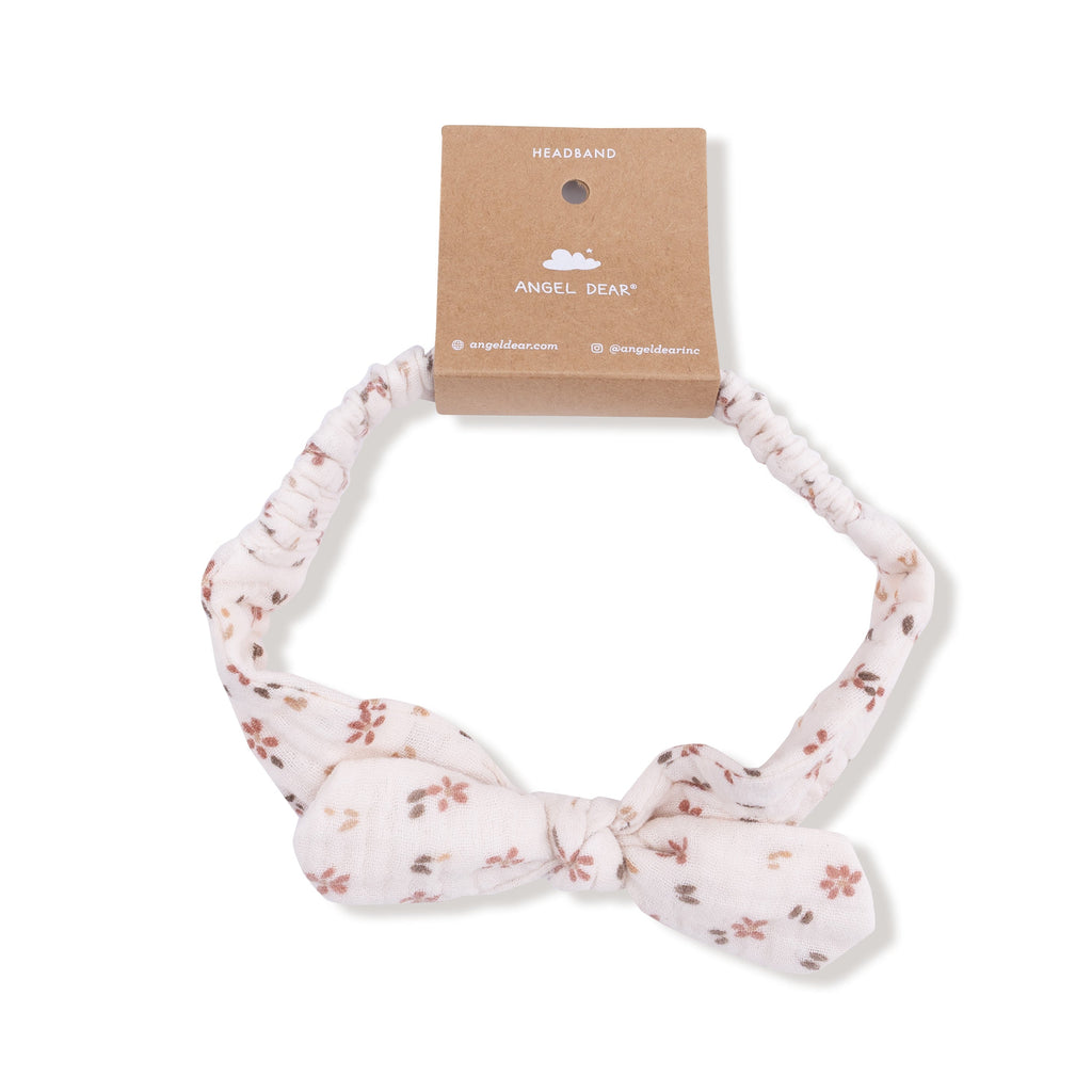 Angel Dear - Organic Cotton Knot Headband - Carrie Floral-Hair Accessories-0-12M-Posh Baby