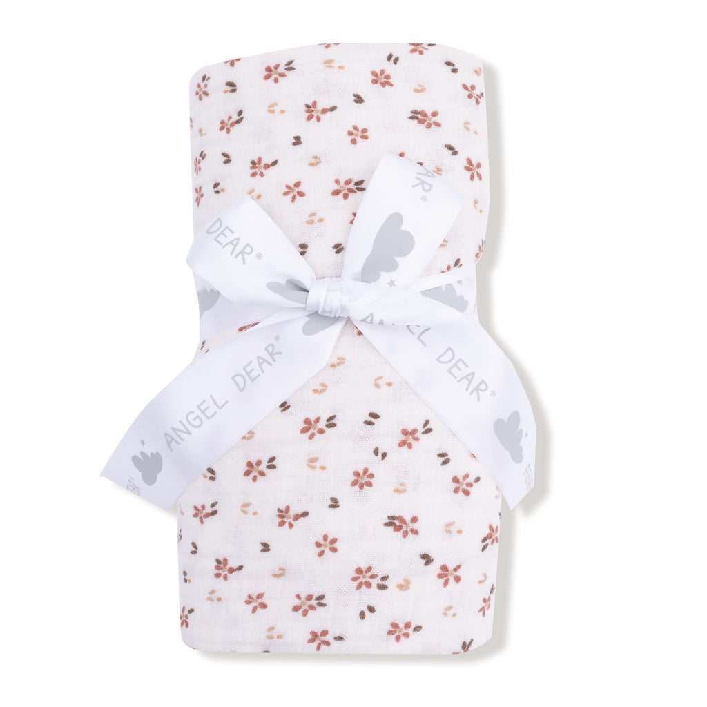 Angel Dear - Organic Cotton Muslin Swaddle Blanket - Carrie Floral-Swaddle Blankets-Posh Baby