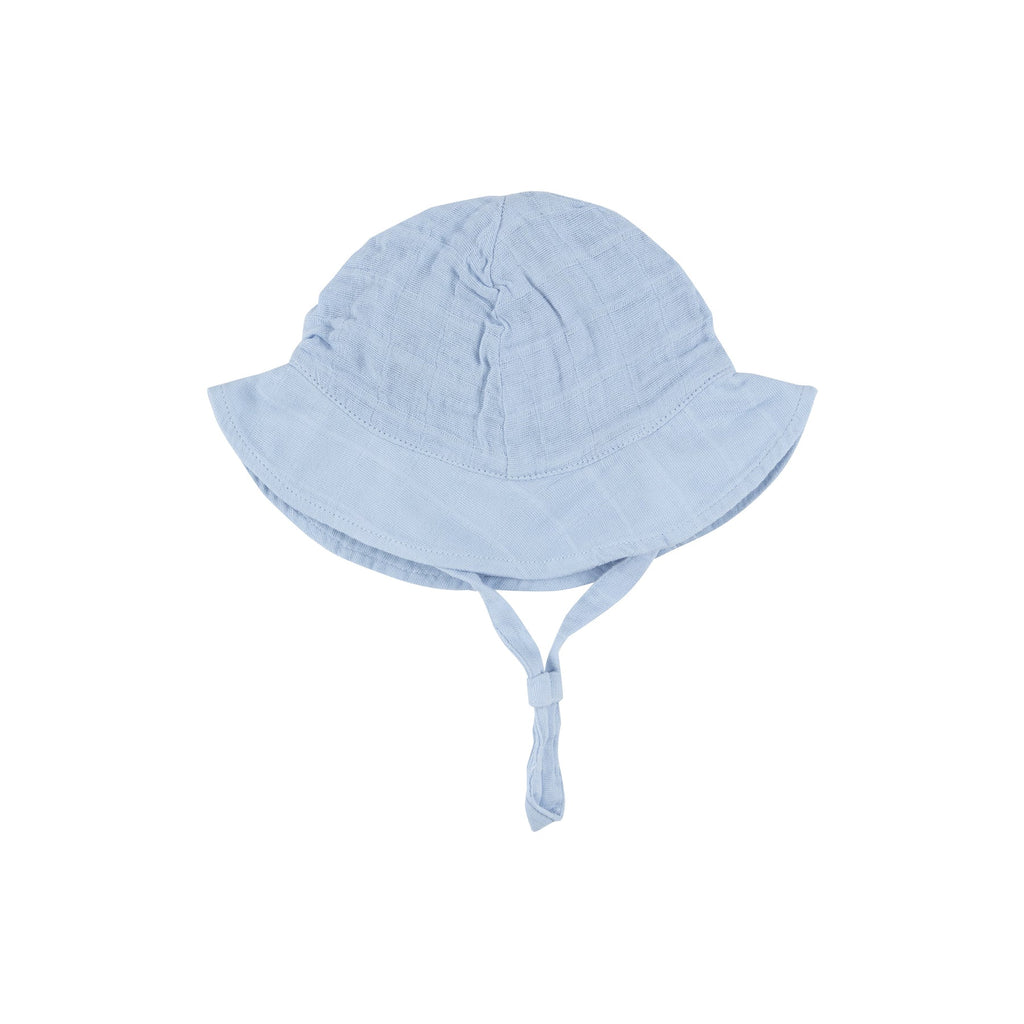 Angel Dear - Organic Muslin Sunhat - Dusty Blue-Hats-0-6M-Posh Baby