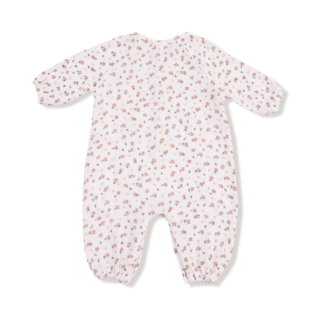 Angel Dear - Peasant Romper - Carrie Floral-Footies + Rompers (Fashion)-0-3M-Posh Baby