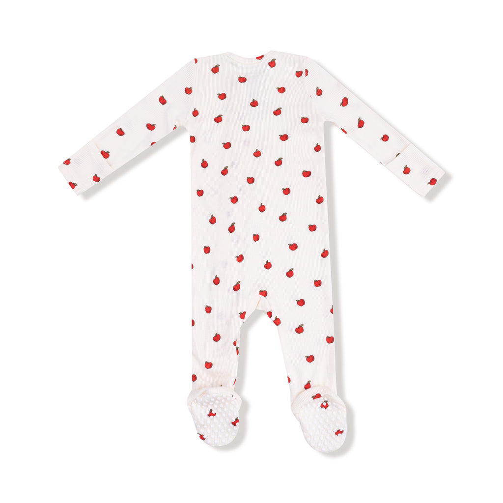 Angel Dear - Two-Way Zipper Footie - Tiny Apples-Footies + Rompers (Basic)-Newborn-Posh Baby
