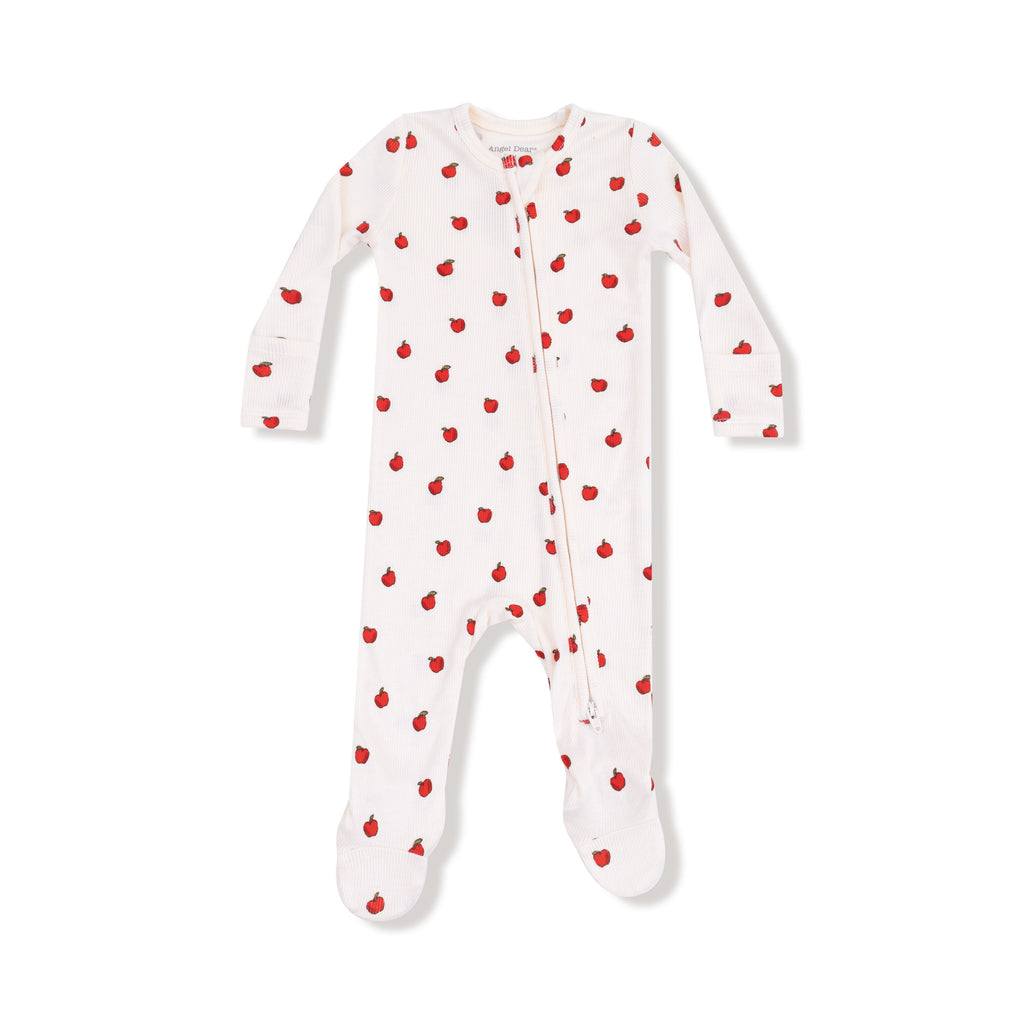 Angel Dear - Two-Way Zipper Footie - Tiny Apples-Footies + Rompers (Basic)-Newborn-Posh Baby